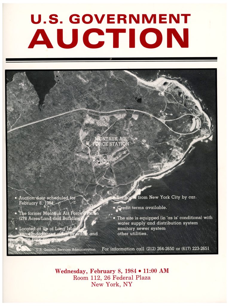 Brochure showing map of the Air Force Station property at Montauk Point.