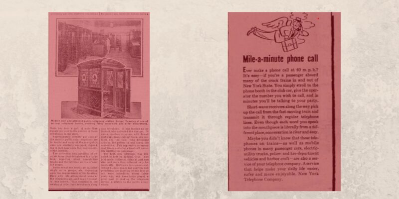 Two aged newspaper clippings from the early 20th century.