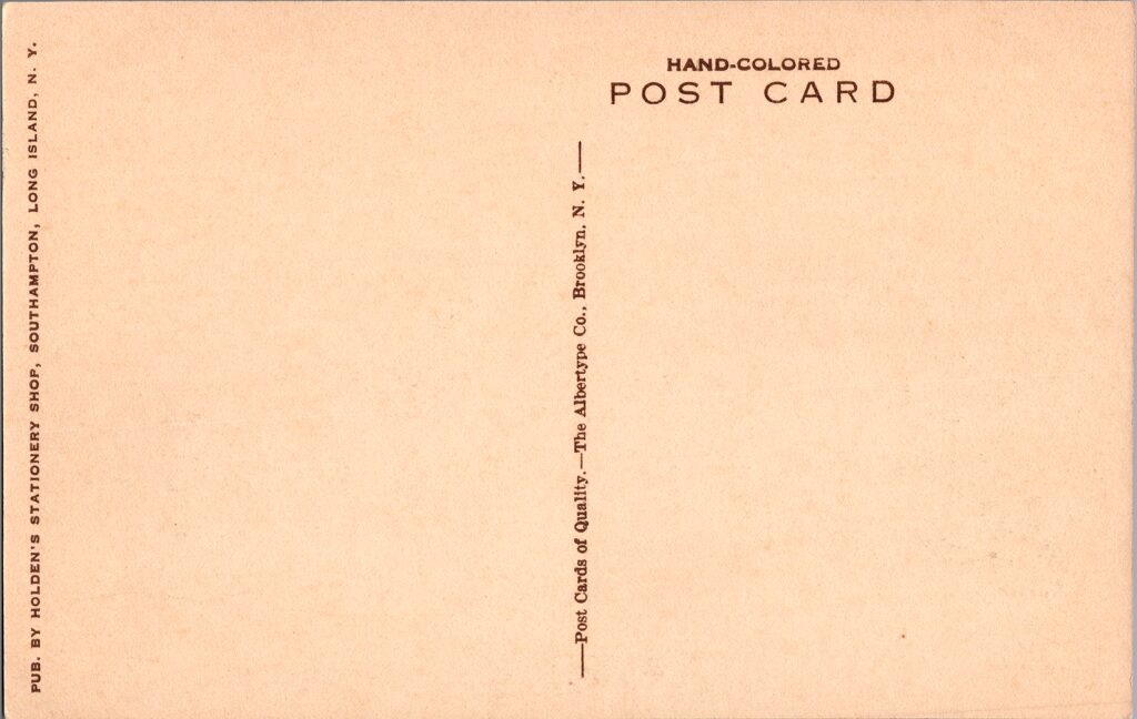 Back of postcard